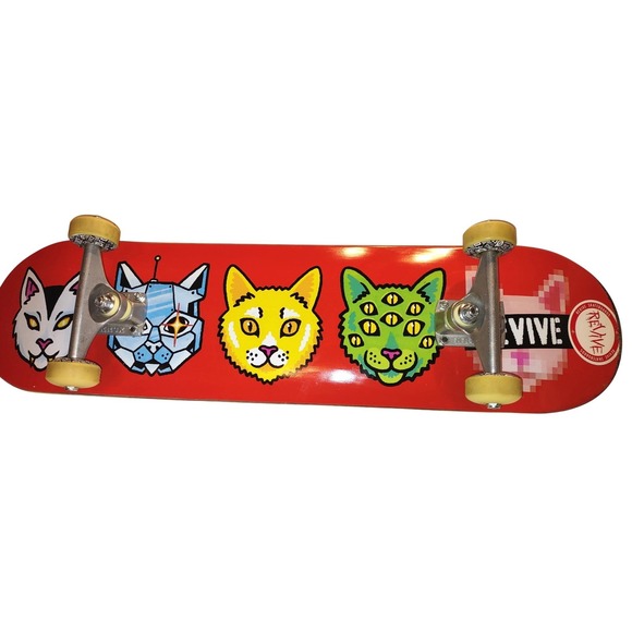 Revive Skateboards Deck Cosmic Cat Graphic Medium Concave RARE DISCONTINUED - Picture 2 of 11